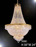 Chandelier Lighting With Swarovski Crystal H30" X W24" - A500-870/9Sw