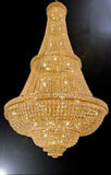 French Empire Crystal Chandelier Lighting W/Swarovski Crystal! 7.5FT Tall! - Perfect for an ENTRYWAY OR Foyer - A500-C9/CG/448/48SW
