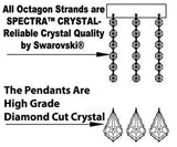 Swarovski Crystal Trimmed Chandelier French Empire Crystal Flush Chandelier Lighting H16" W30" - A500-Flush/Silver/541/24 Sw